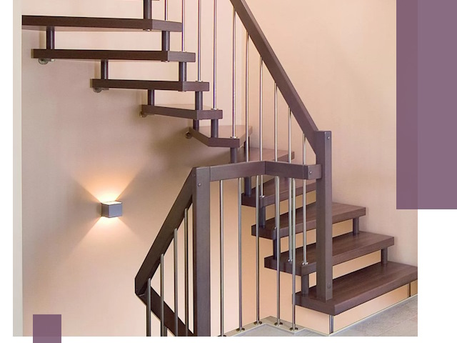 Изготовление лестниц на больцах в Славгороде под ключ