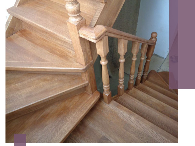 Дубовые лестницы под ключ в Славгороде: изготовление и монтаж