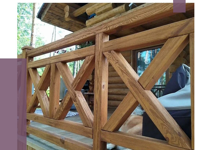 Деревянные перила под ключ в Славгороде от 7801 руб. 