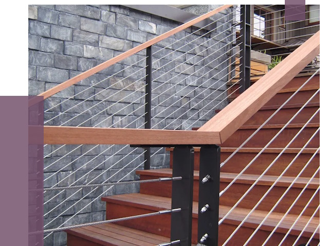 Тросовые перила под ключ в Славгороде от 7905 руб. 