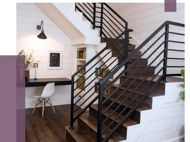 Перила для лестницы в доме в Славгороде от 7541 руб. — ПРОЛЁТ-Слд