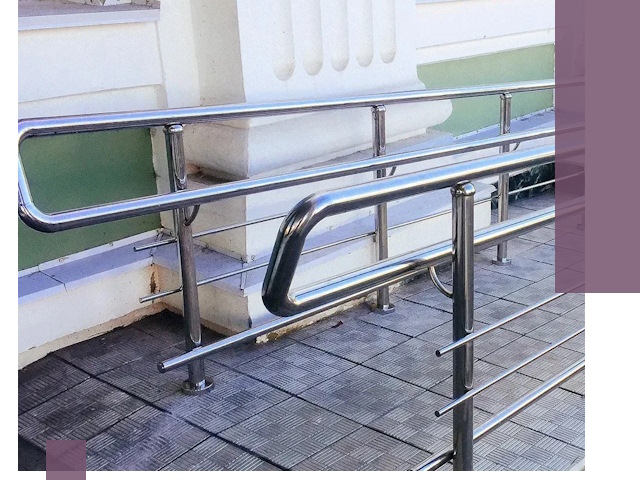 Ограждения пандусов из металла и нержавейки в Славгороде