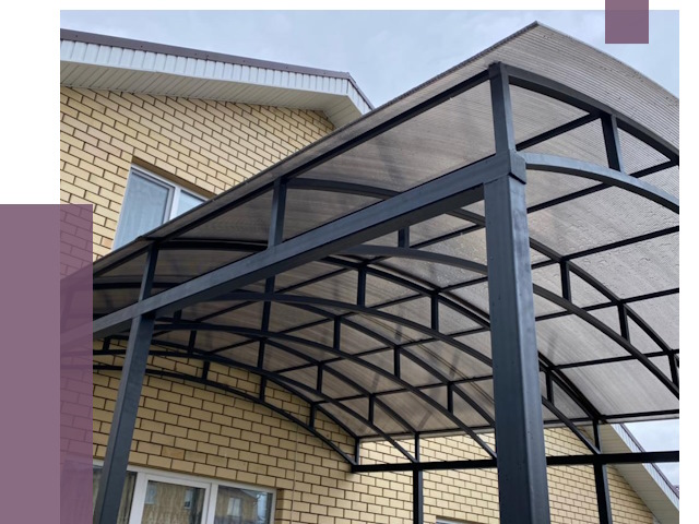 Монтаж козырьков в Славгороде от 11701 руб. | ПРОЛЁТ-Слд