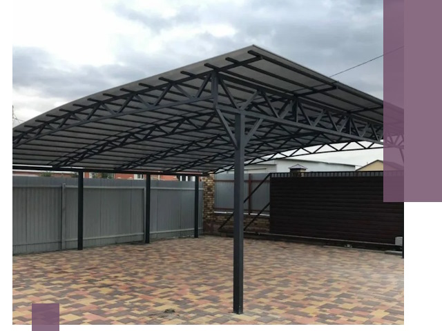 Недорогие навесы под ключ в Славгороде — изготовление и монтаж