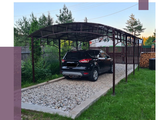 Навесы для автомобиля в Славгороде от 13365 руб.  | ПРОЛЁТ-Слд