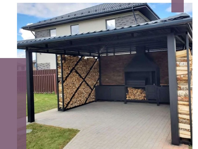 Навесы для барбекю в Славгороде от 12949 руб. под ключ | ПРОЛЁТ-Слд