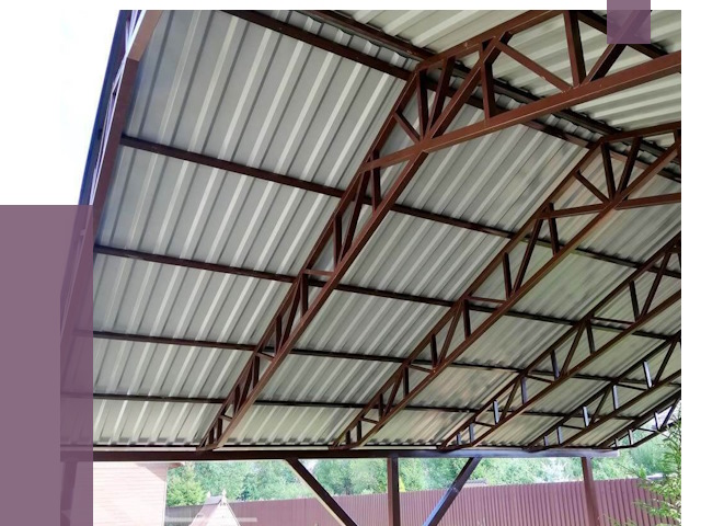 Навесы из профнастила в Славгороде от 7489 руб. | ПРОЛЁТ-Слд