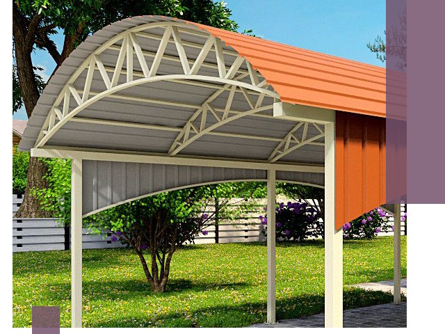 Навесы из профнастила под ключ в Славгороде — установка и монтаж