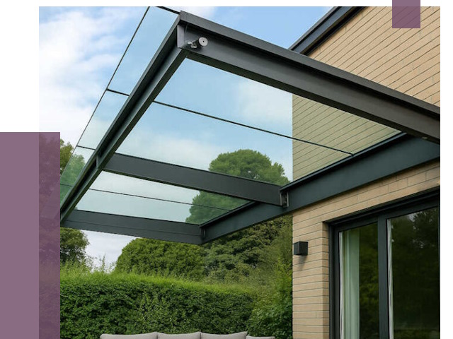 Стеклянные навесы и козырьки в Славгороде от 12481 руб.