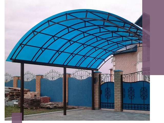 Арочные навесы под ключ в Славгороде — изготовление и монтаж