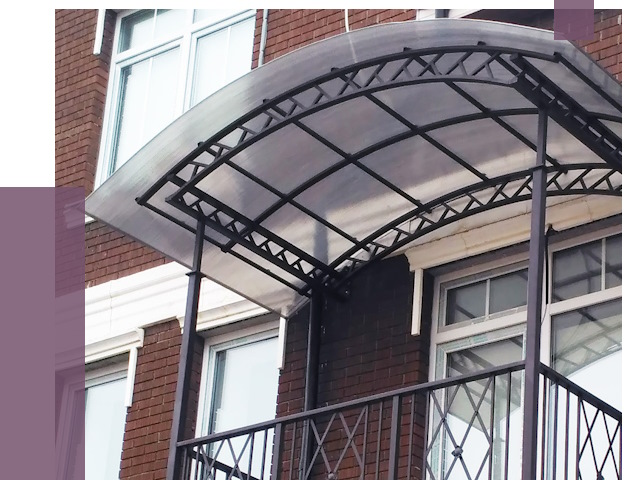 Козырьки над балконом в Славгороде от 8789 руб. | ПРОЛЁТ-Слд