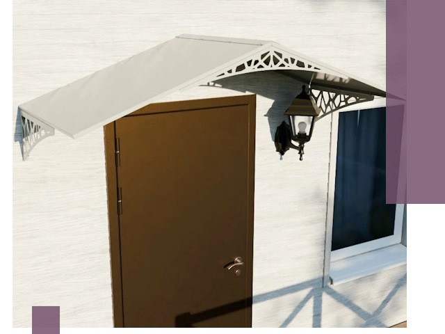 Металлические козырьки на входы и террасы в Славгороде