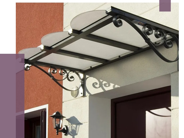 Односкатные козырьки в Славгороде от 8529 руб.  | ПРОЛЁТ-Слд