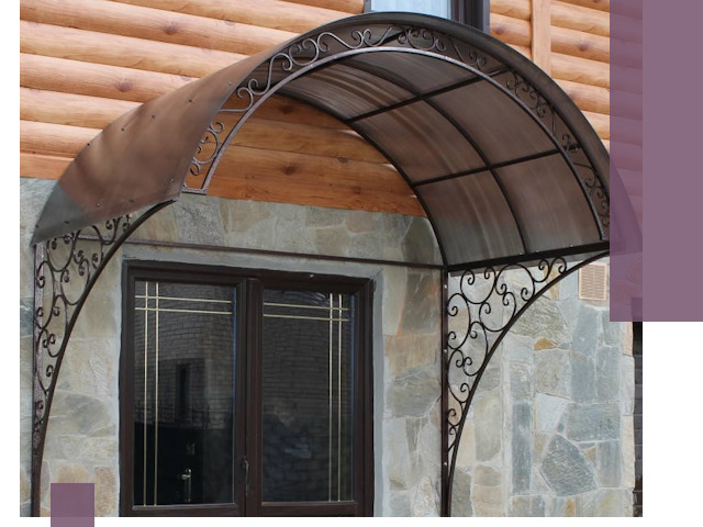 Арочные козырьки под ключ в Славгороде: изготовление и монтаж