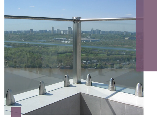 Стеклянные парапеты премиум класса в Славгороде для домов и бизнесов