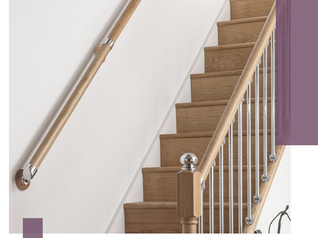 Пристенные поручни из стали и нержавейки под монтаж в Славгороде